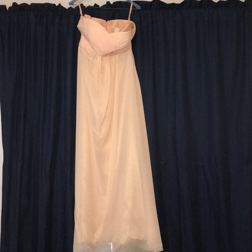 Peach strapless dress